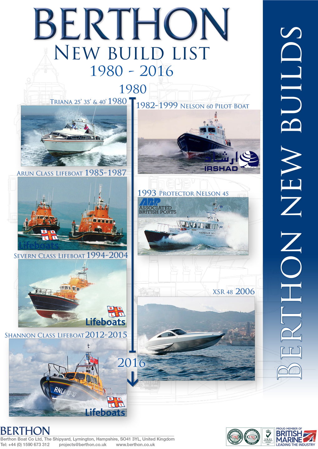 Berthon New Builds 1980-2016