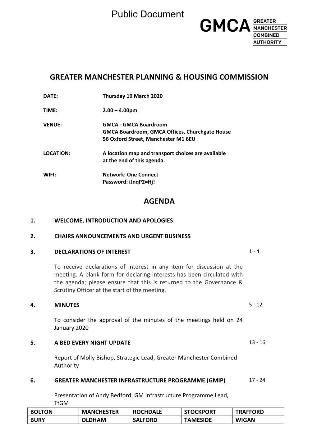 (Public Pack)Agenda Document for Greater Manchester Planning