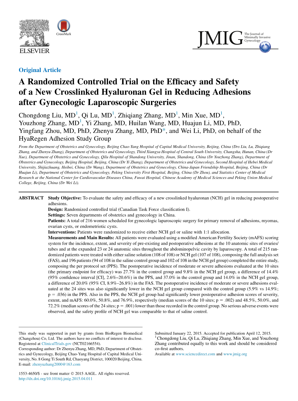 A Randomized Controlled Trial on the Efficacy and Safety of a New