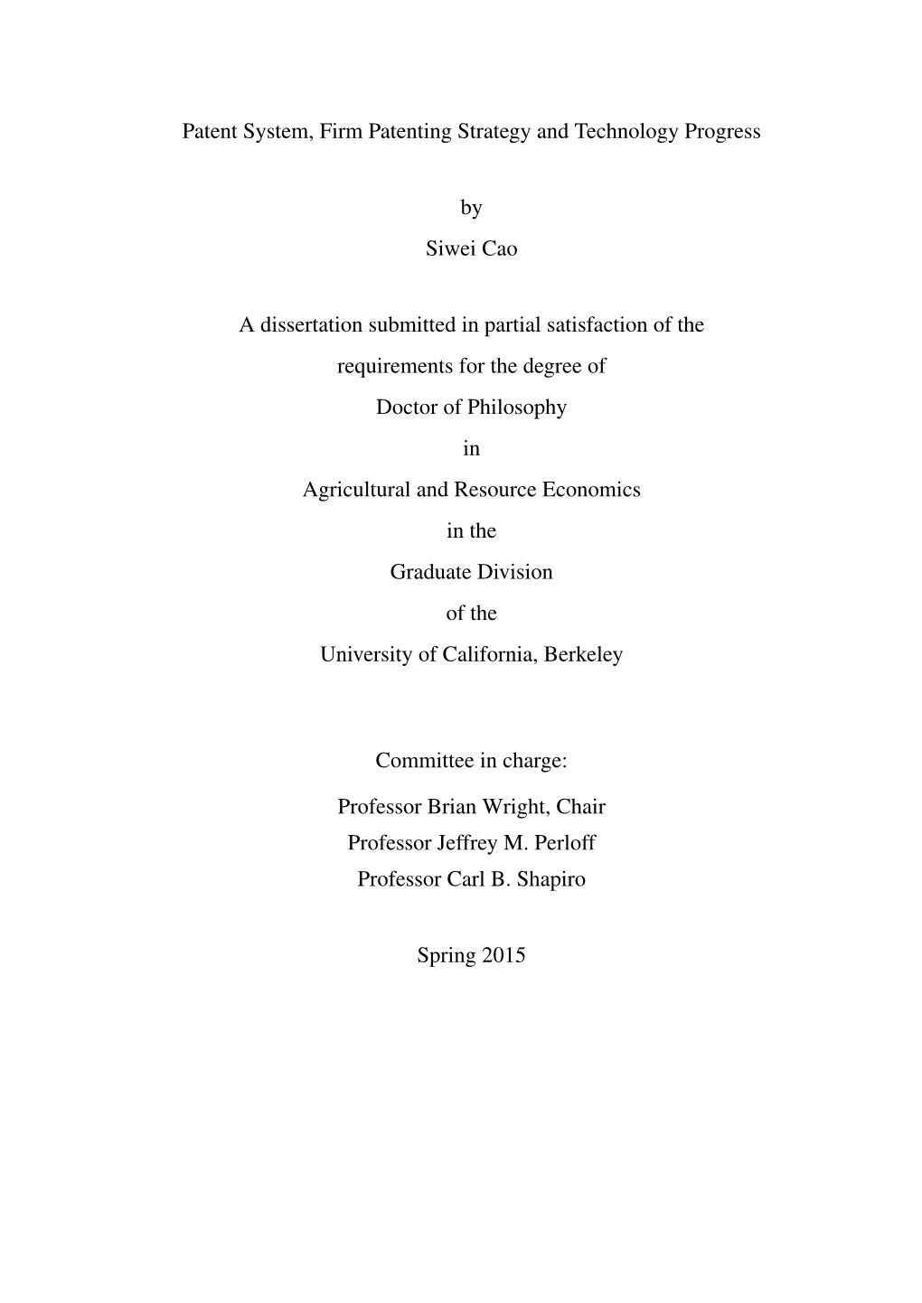 Patent System, Firm Patenting Strategy and Technology Progress