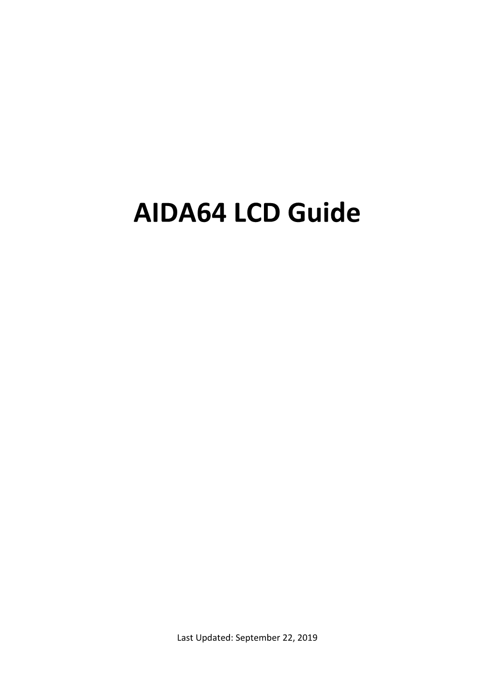 AIDA64 LCD Guide