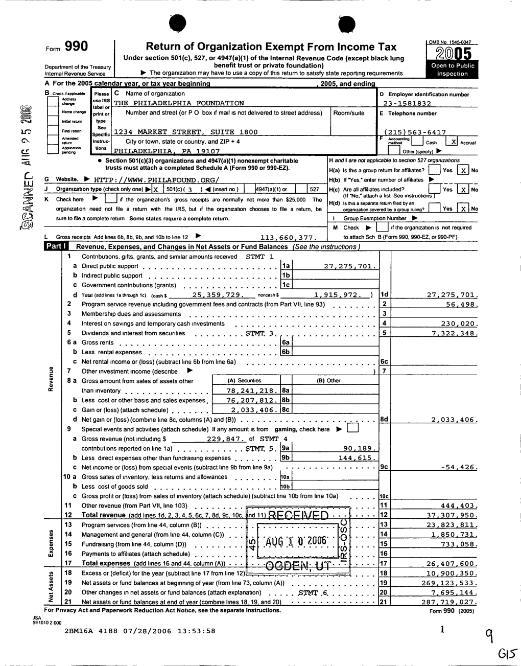 I Return of Organization Exempt from Income