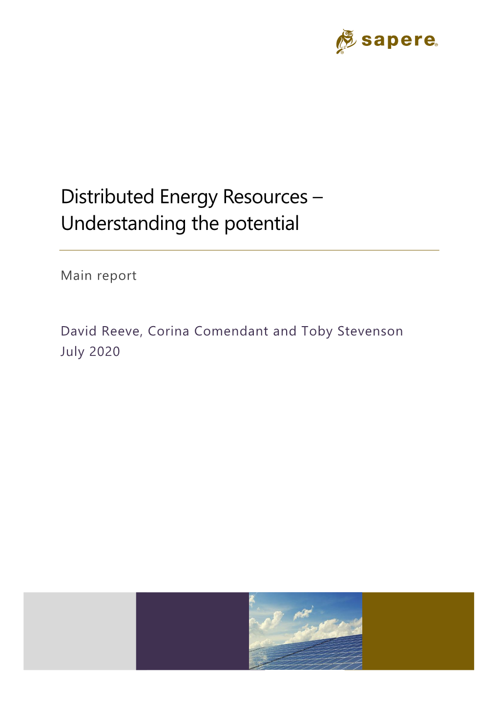 Distributed Energy Resources – Understanding the Potential