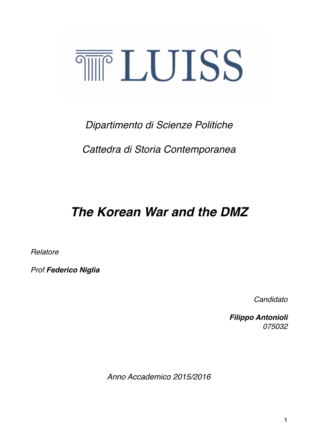 The Korean War and the DMZ