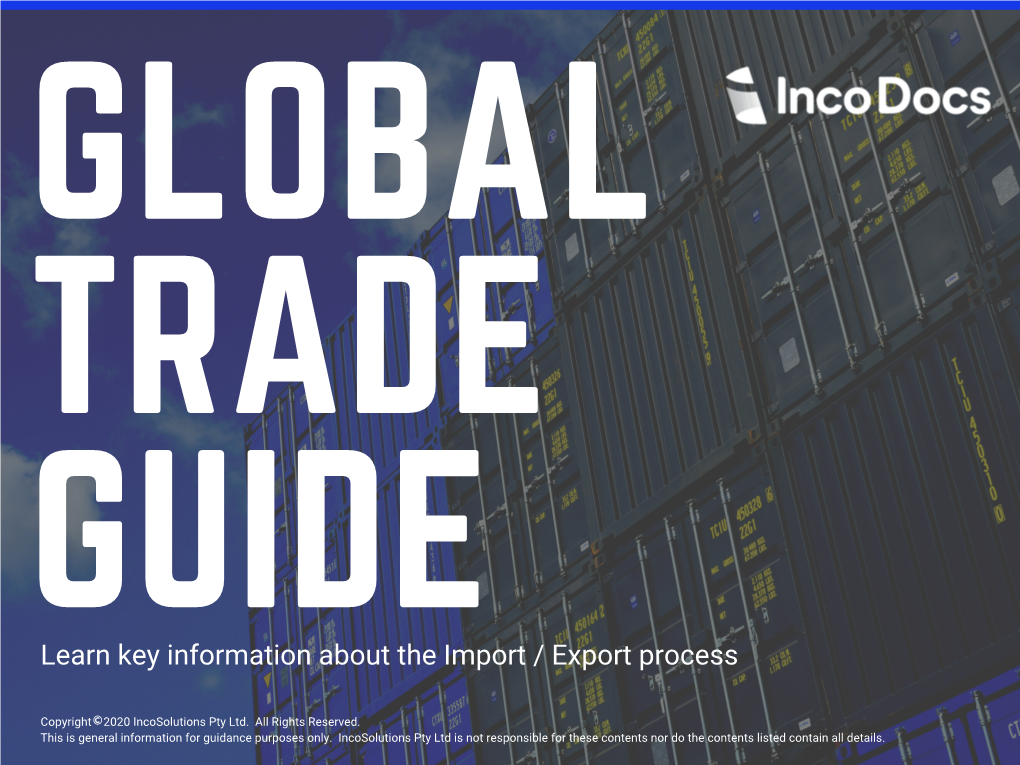 Learn Key Information About the Import / Export Process