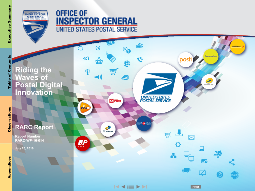 Riding the Waves of Postal Digital Innovation. Report Number RARC