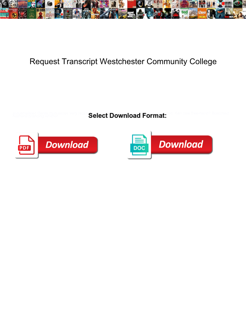 Request Transcript Westchester Community College