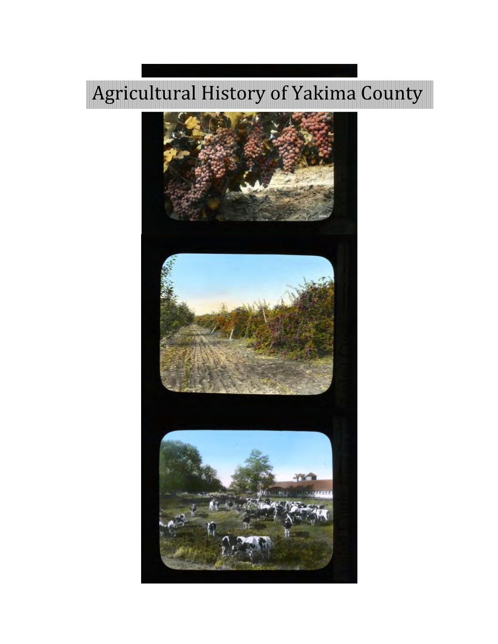 Agricultural History of Yakima County