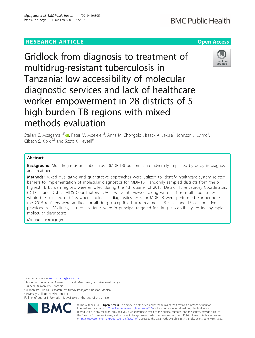 Gridlock from Diagnosis to Treatment of Multidrug-Resistant Tuberculosis In
