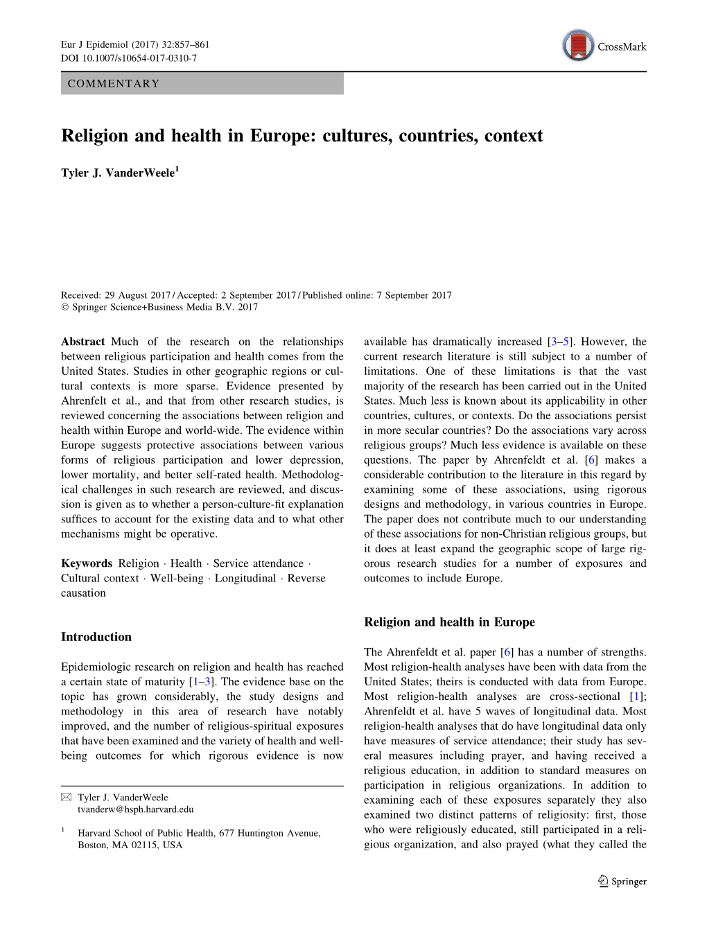 Religion and Health in Europe: Cultures, Countries, Context