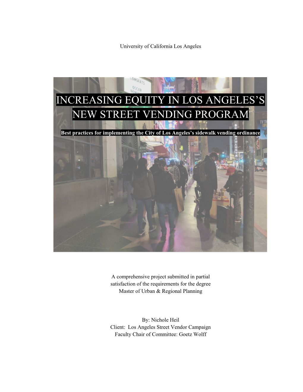 Increasing Equity in Los Angeles's New Street