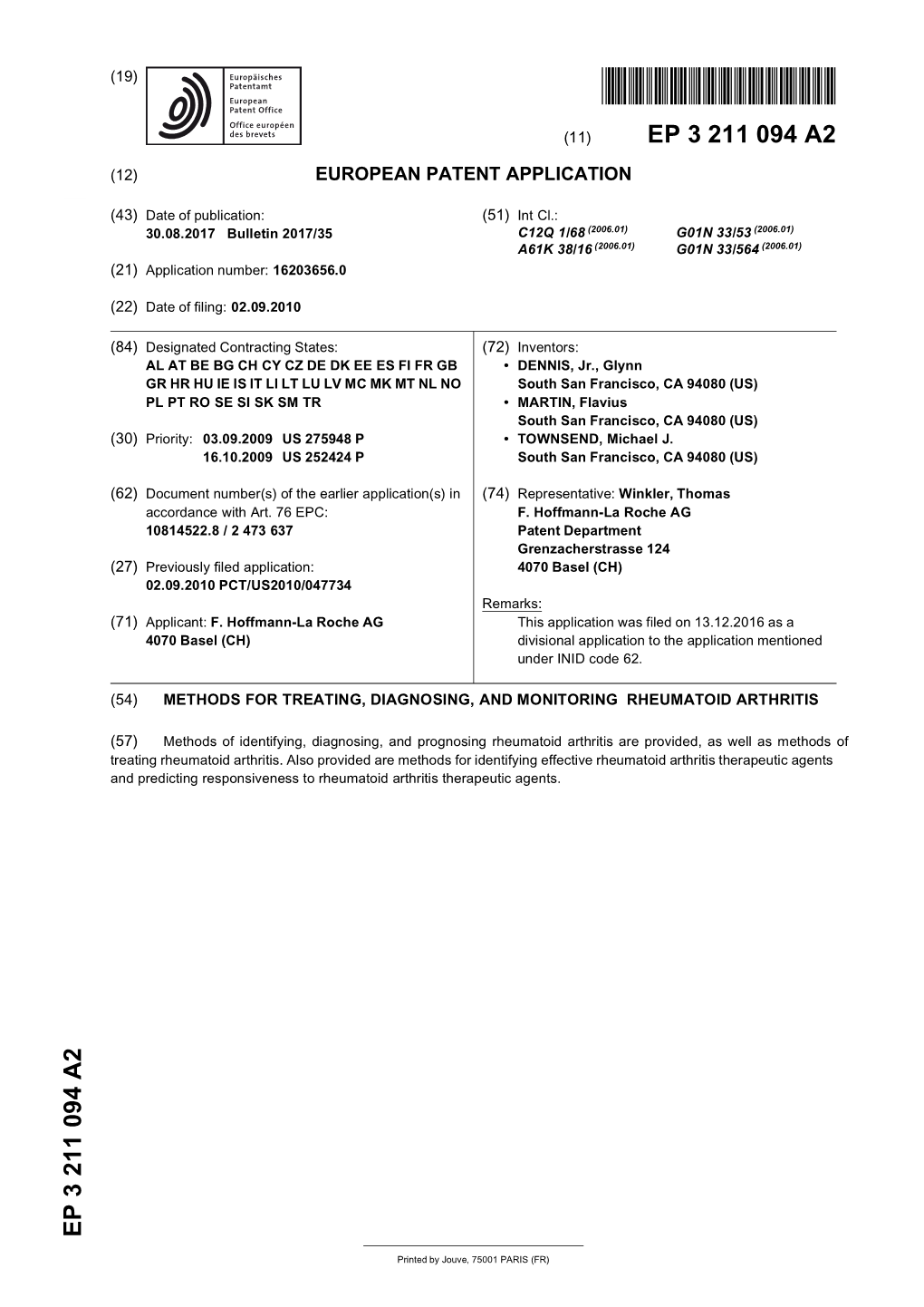 Methods for Treating, Diagnosing, and Monitoring Rheumatoid Arthritis