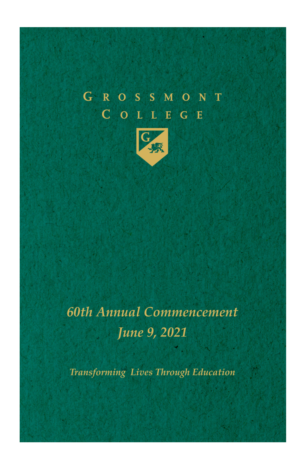 2021 Commencement Program