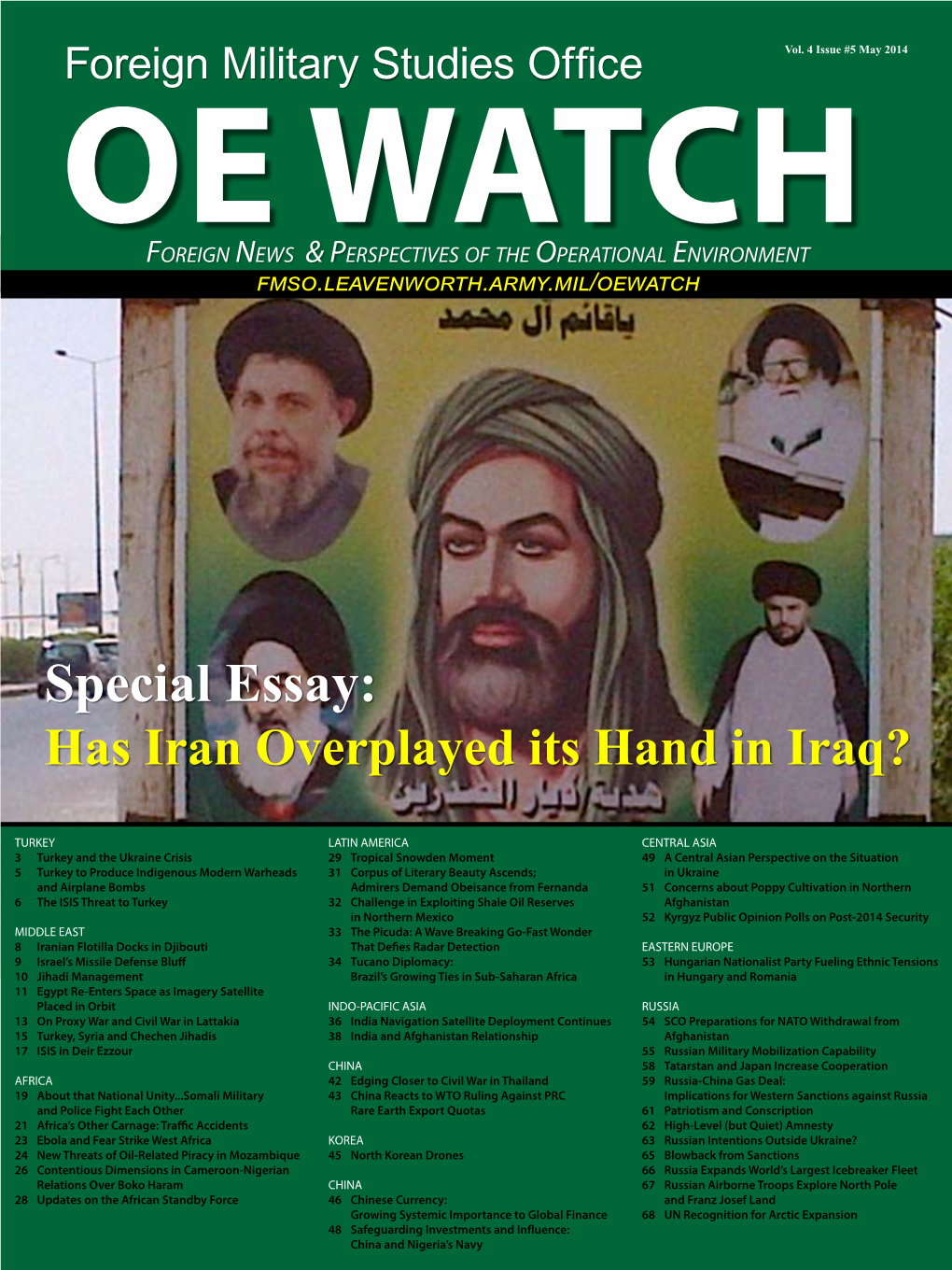 Special Essay: Has Iran Overplayed Its Hand in Iraq?