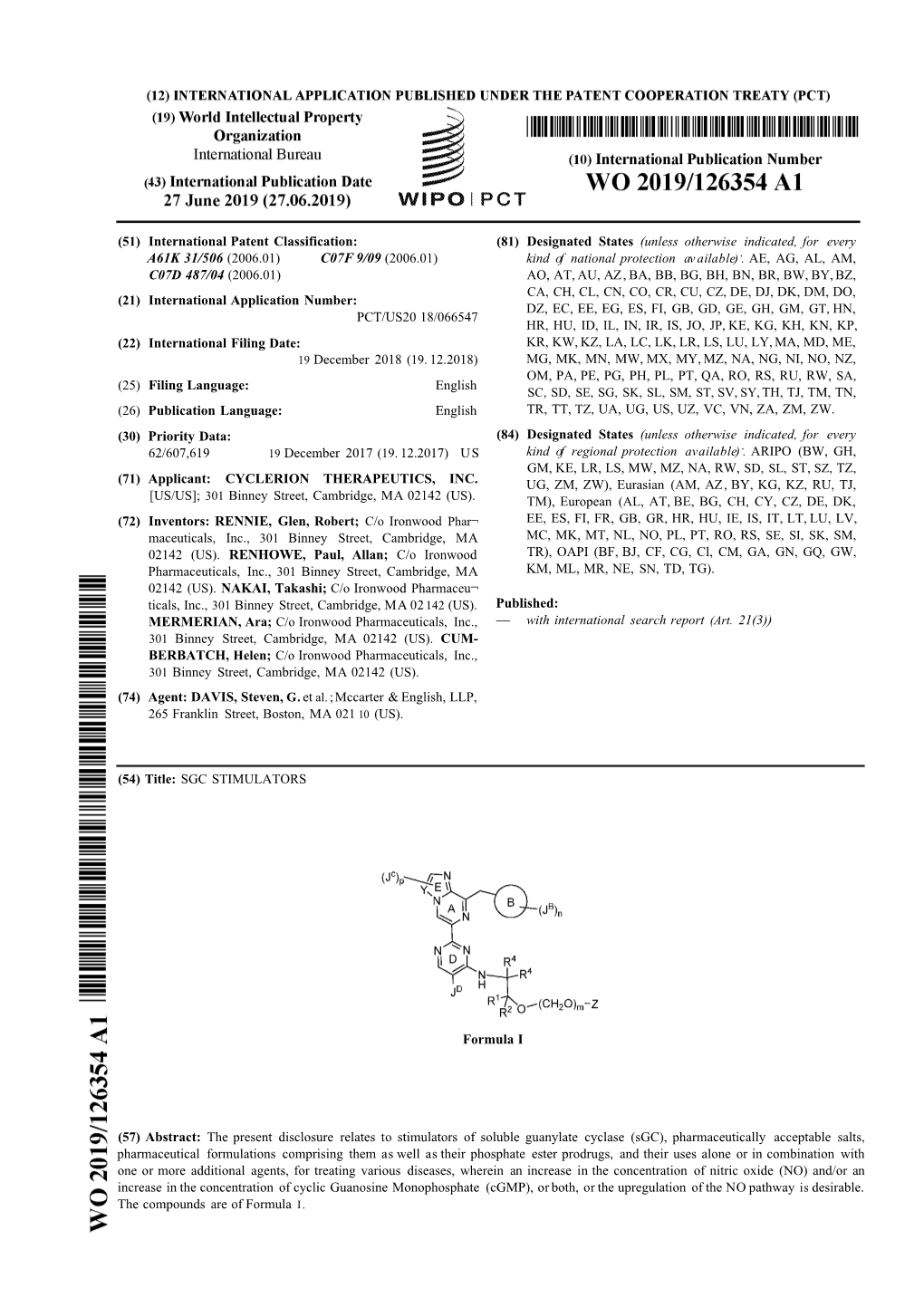 (51) International Patent Classification: A61K 31/506 (2006.01) C07F 9/09 (2006.01) C07D 487/04 (2006.01) AO, AT, AU, AZ, BA, BB