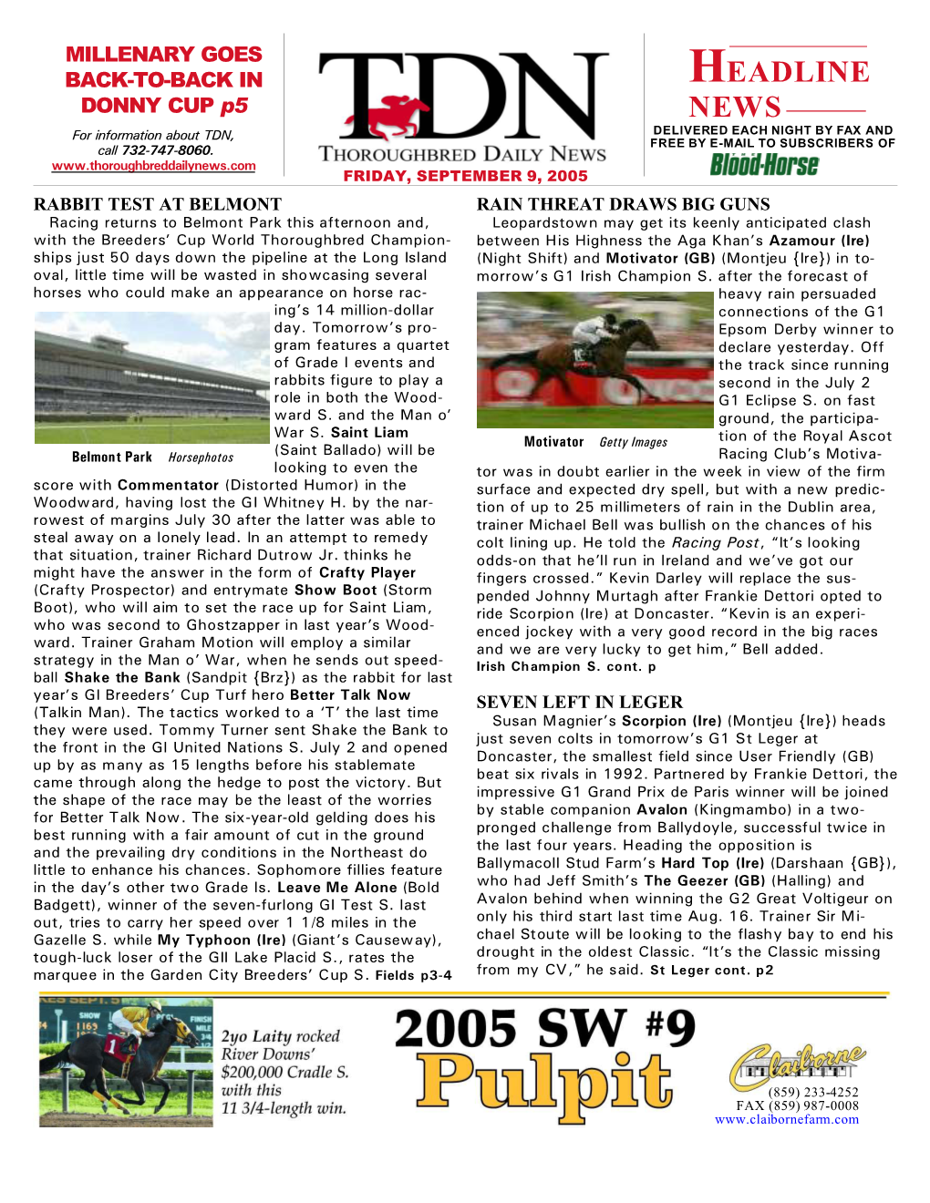 HEADLINE NEWS • 9/9/05 • PAGE 2 of 7