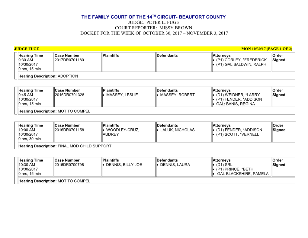 Judge Fuge Mon 10/30/17 (Page 1 of 2)