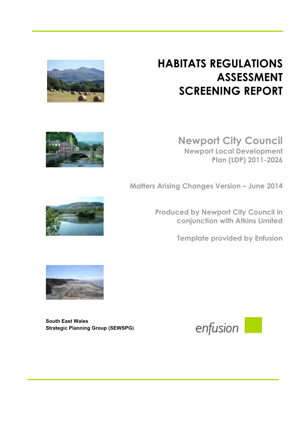 Habitat Regulations Assessment Screening Report Jun 2014