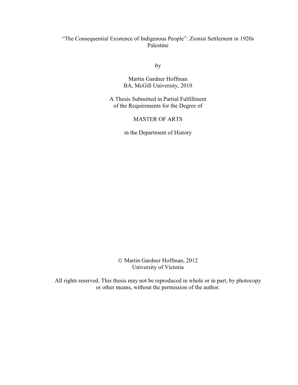 Uvic Thesis Template