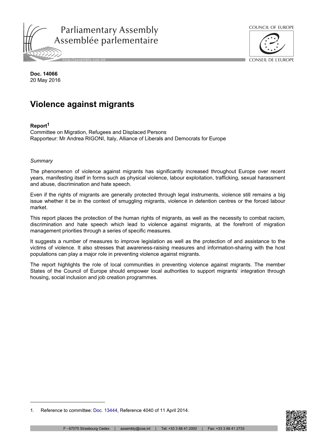 Violence Against Migrants