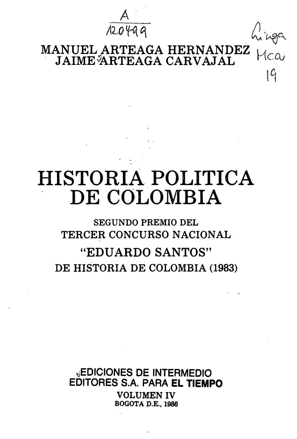 Historia Politica De Colombia