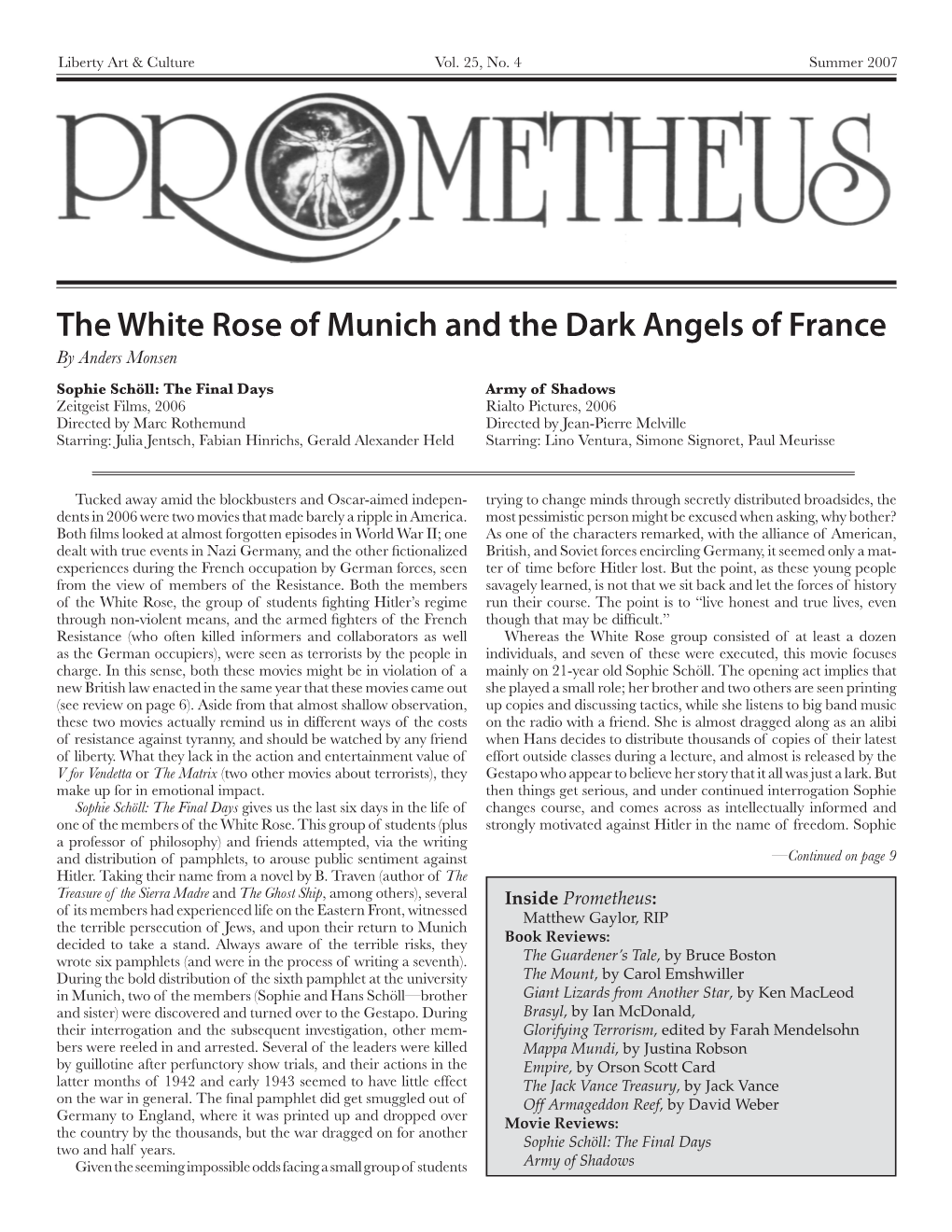 The White Rose of Munich and the Dark Angels of France