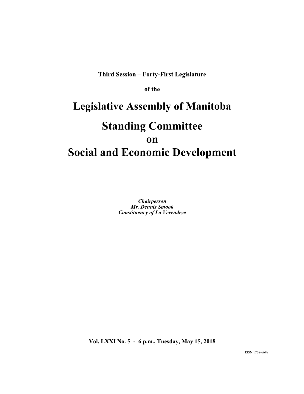 Standing Committee on Social and Economic Development