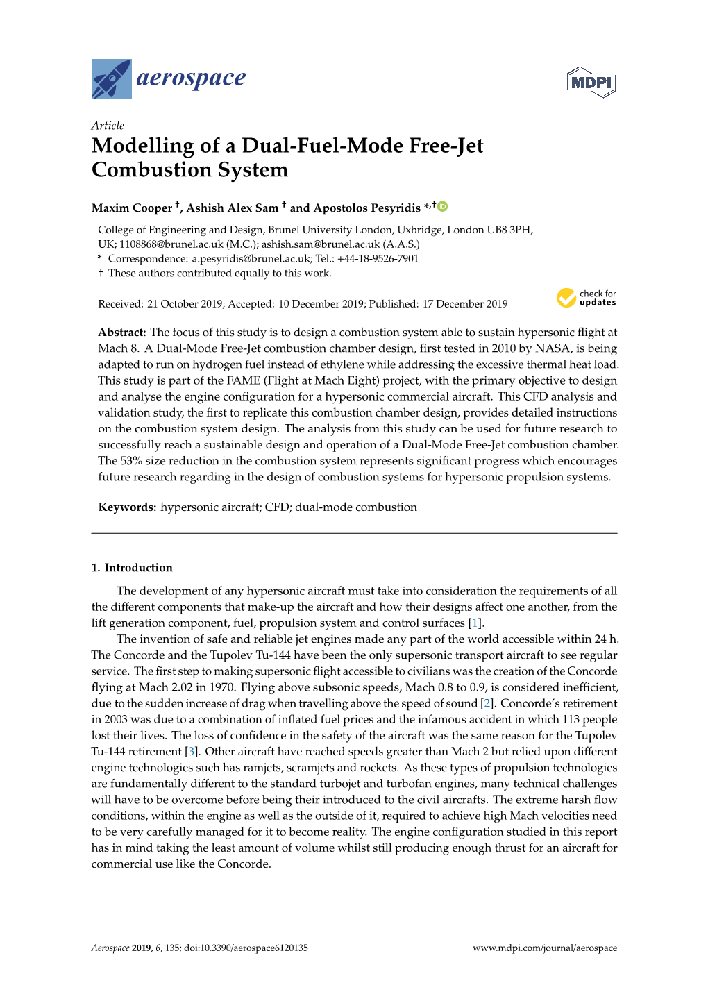 Modelling of a Dual-Fuel-Mode Free-Jet Combustion System