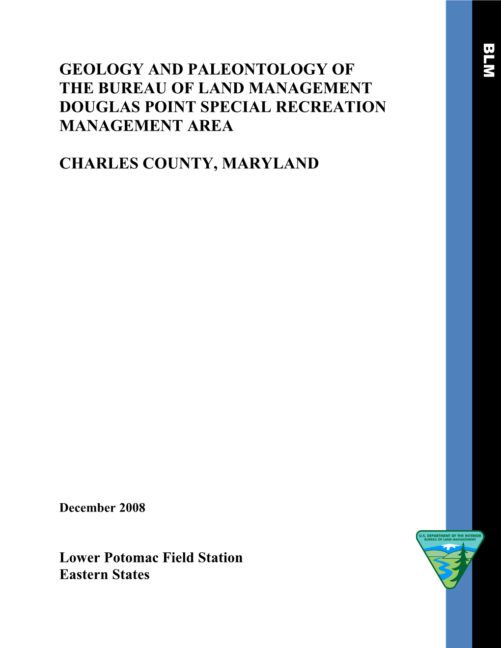 Geology and Paleontology of Douglas Point SRMA, Charles County, MD