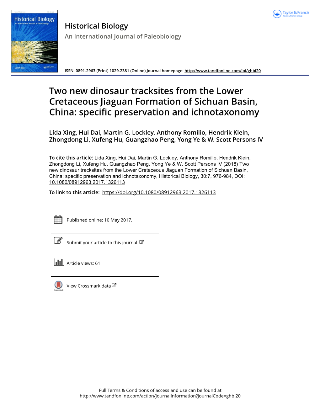 Two New Dinosaur Tracksites from the Lower Cretaceous Jiaguan Formation of Sichuan Basin, China: Specific Preservation and Ichnotaxonomy