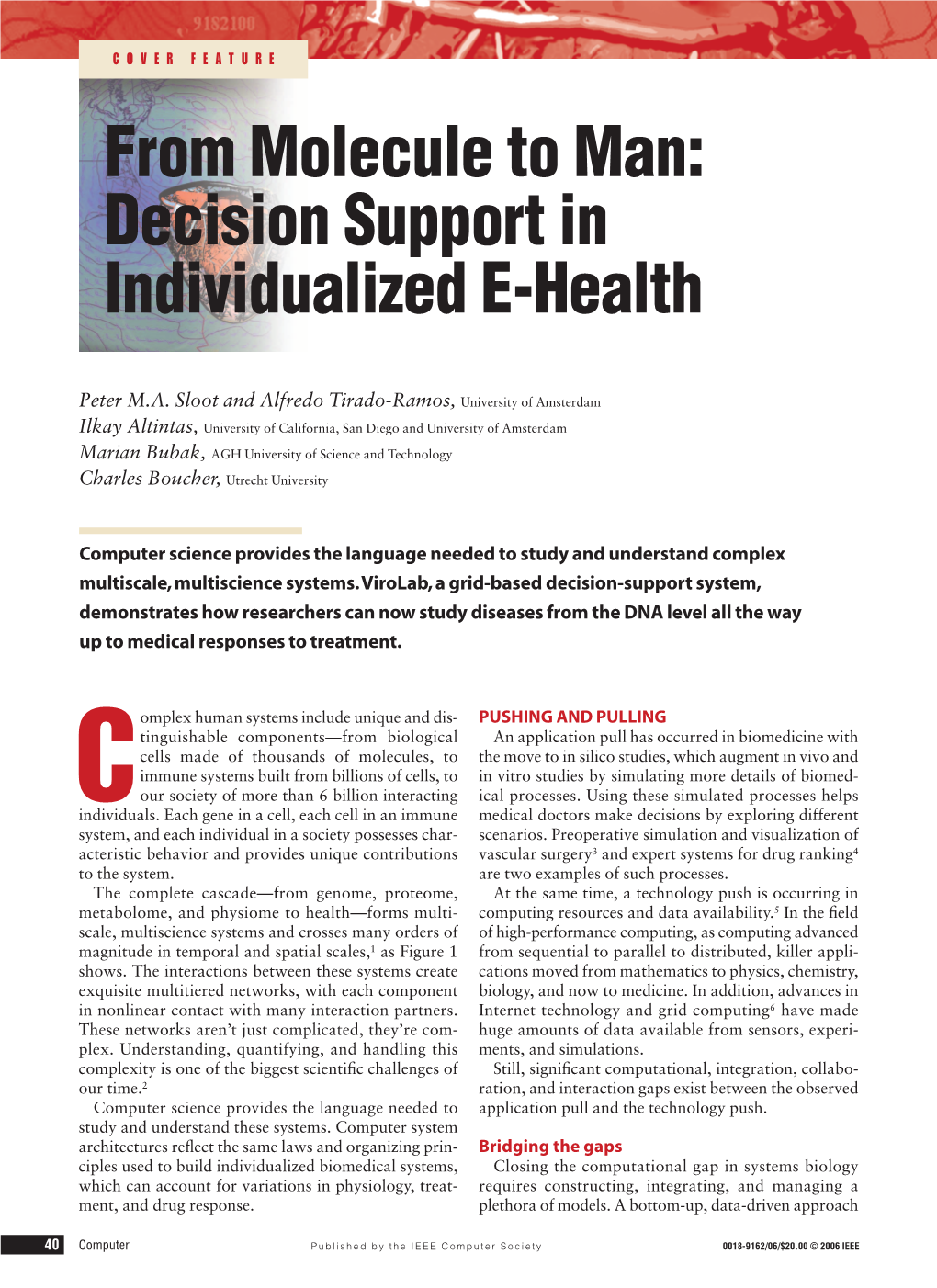 From Molecule to Man: Decision Support in Individualized E-Health