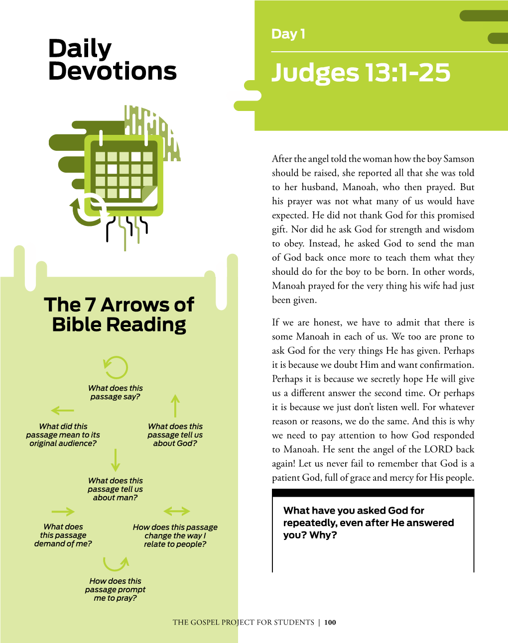 Daily Devotions Judges 13:1-25