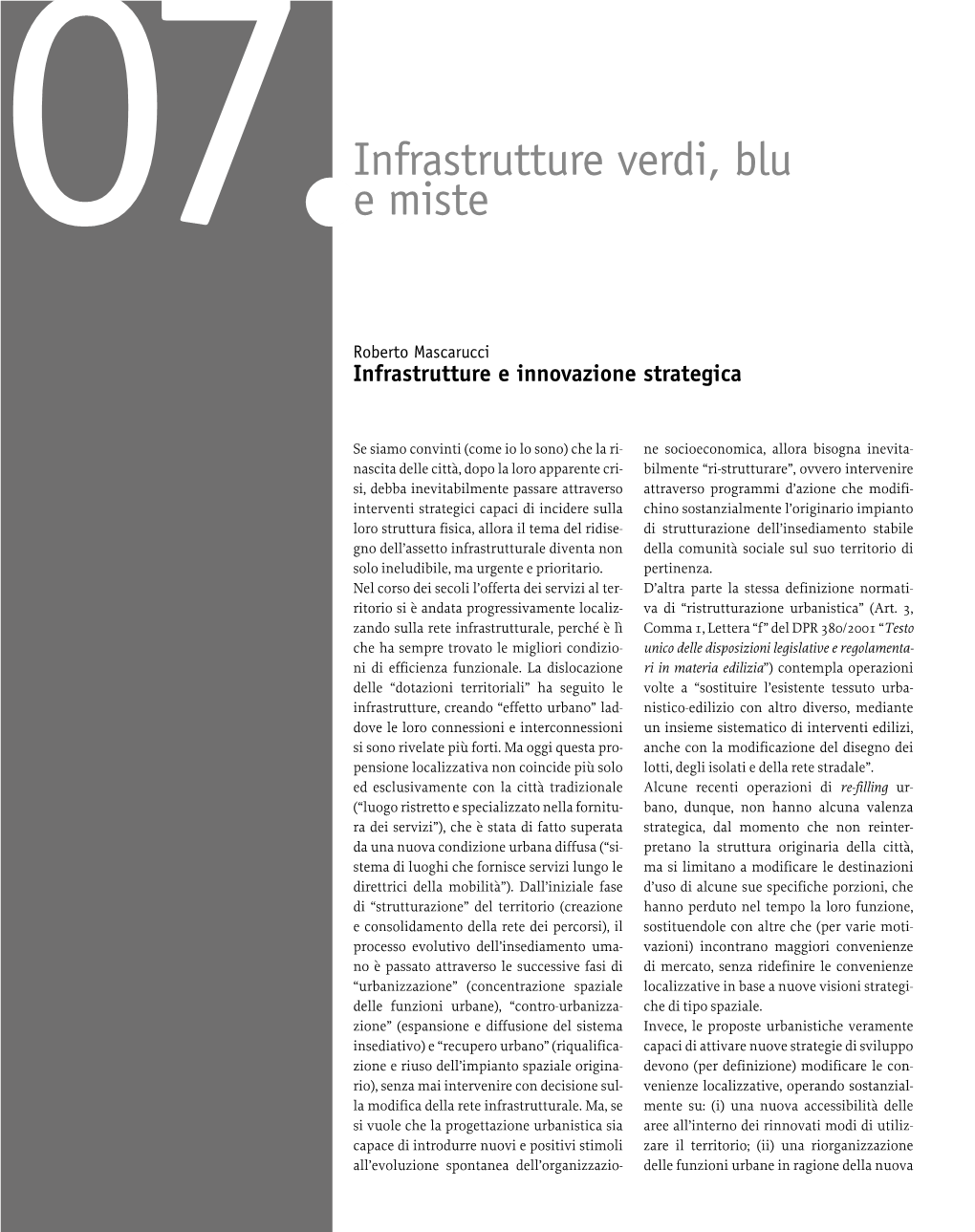 07.Infrastrutture Verdi, Blu E Miste