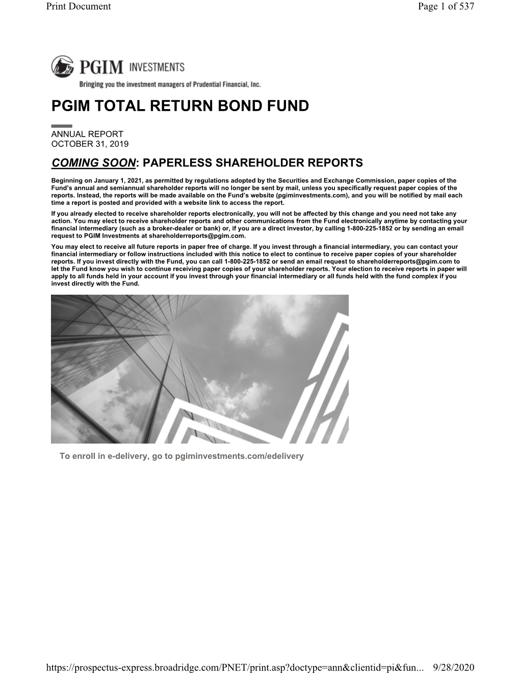 Pgim Total Return Bond Fund