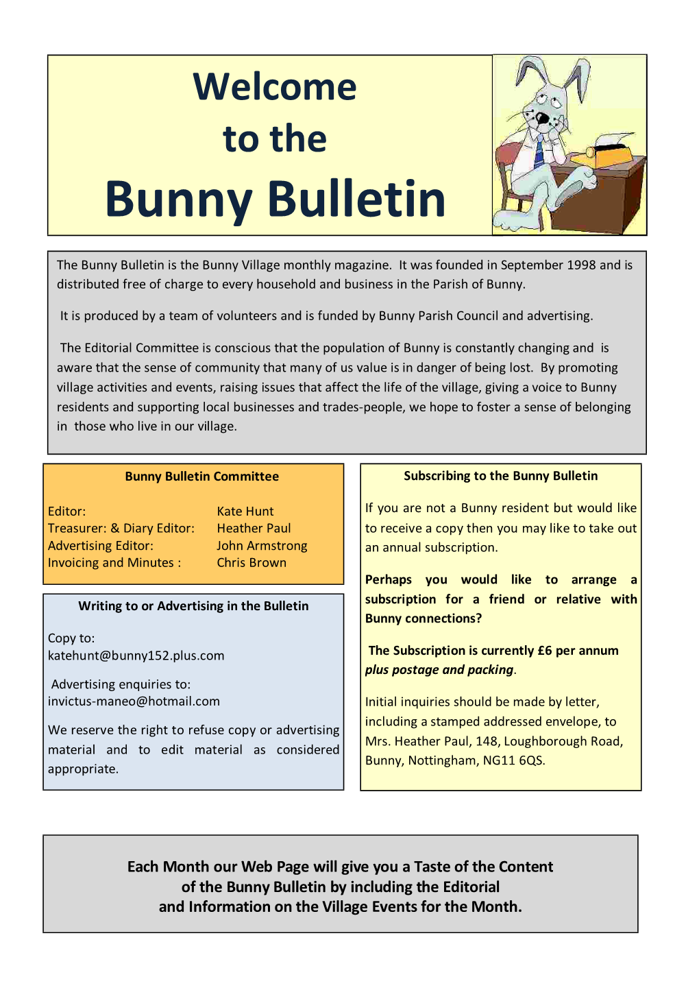 Bunny Bulletin