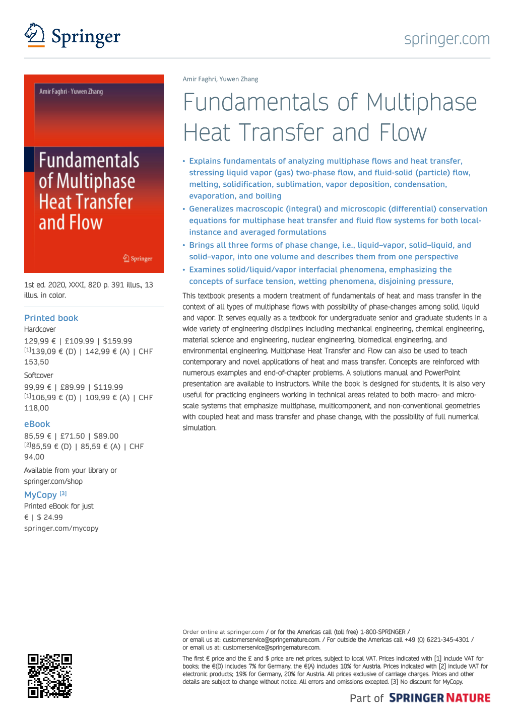 Fundamentals of Multiphase Heat Transfer and Flow