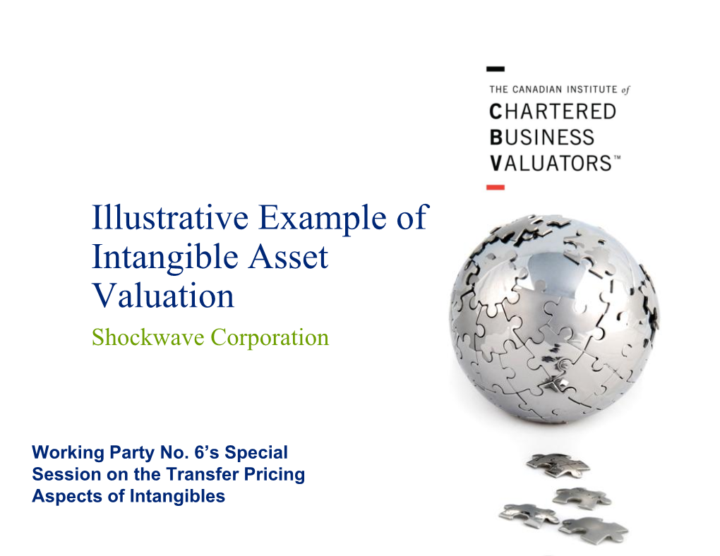 Illustrative Example of Intangible Asset Valuation Shockwave Corporation