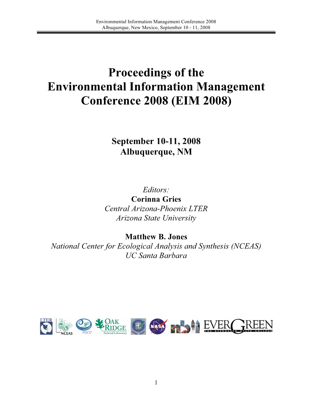 EIM 2008 Proceedings