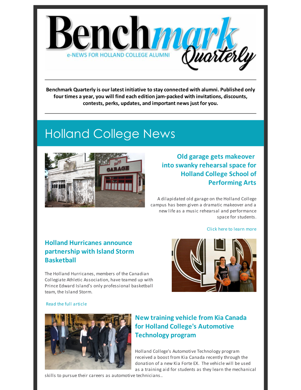 Benchmark Quarterly Is Our Latest Initiative to Stay Connected with Alumni