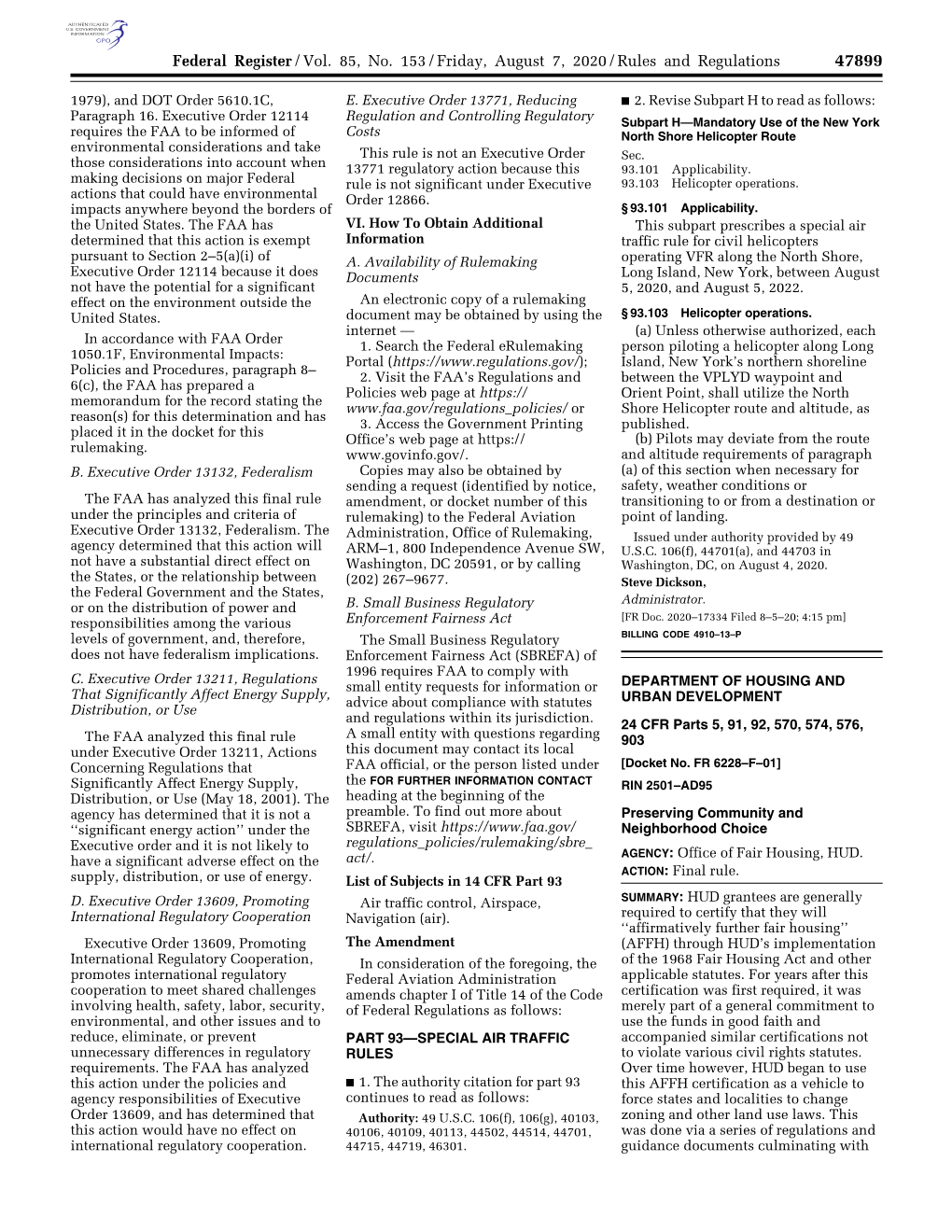 Federal Register/Vol. 85, No. 153/Friday, August 7, 2020/Rules