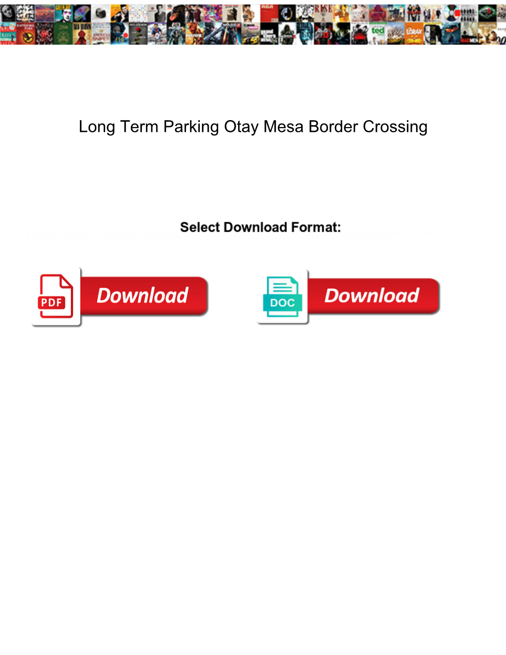 Long Term Parking Otay Mesa Border Crossing