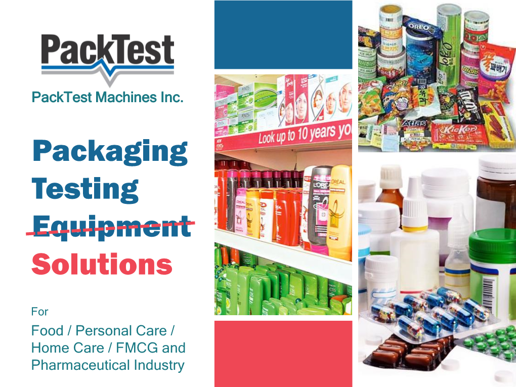 Packaging Testing Equipment Solutions