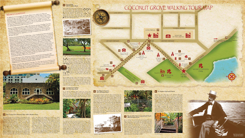 Coconut Grove Walking Tourtigertail Map Ave