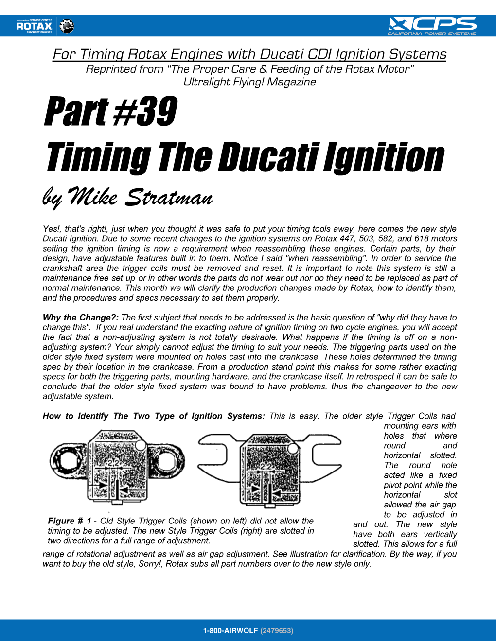 Part #39 Timing the Ducati Ignition by Mike Stratman