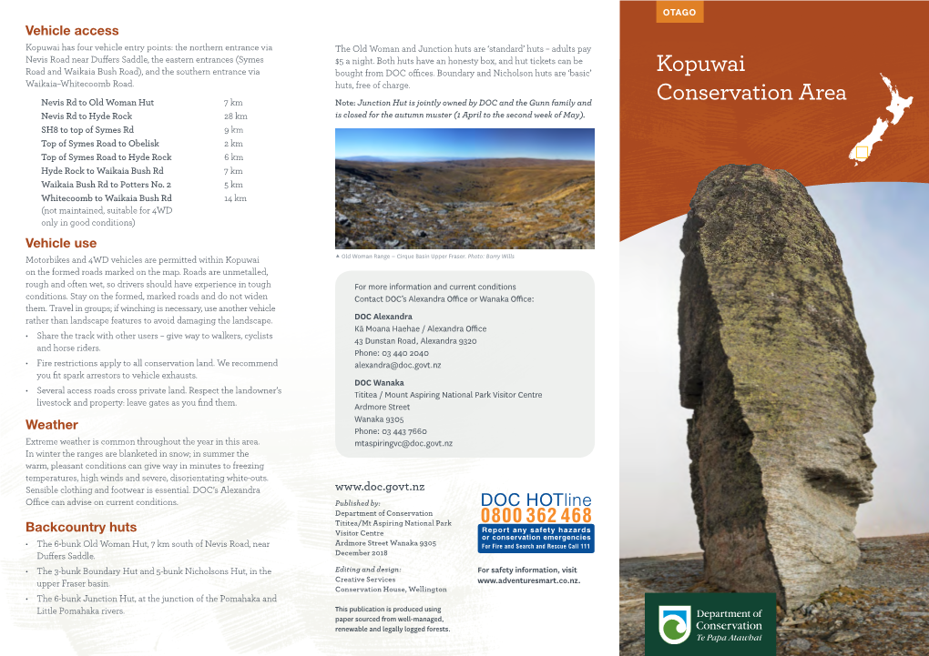 Kopuwai Conservation Area Brochure