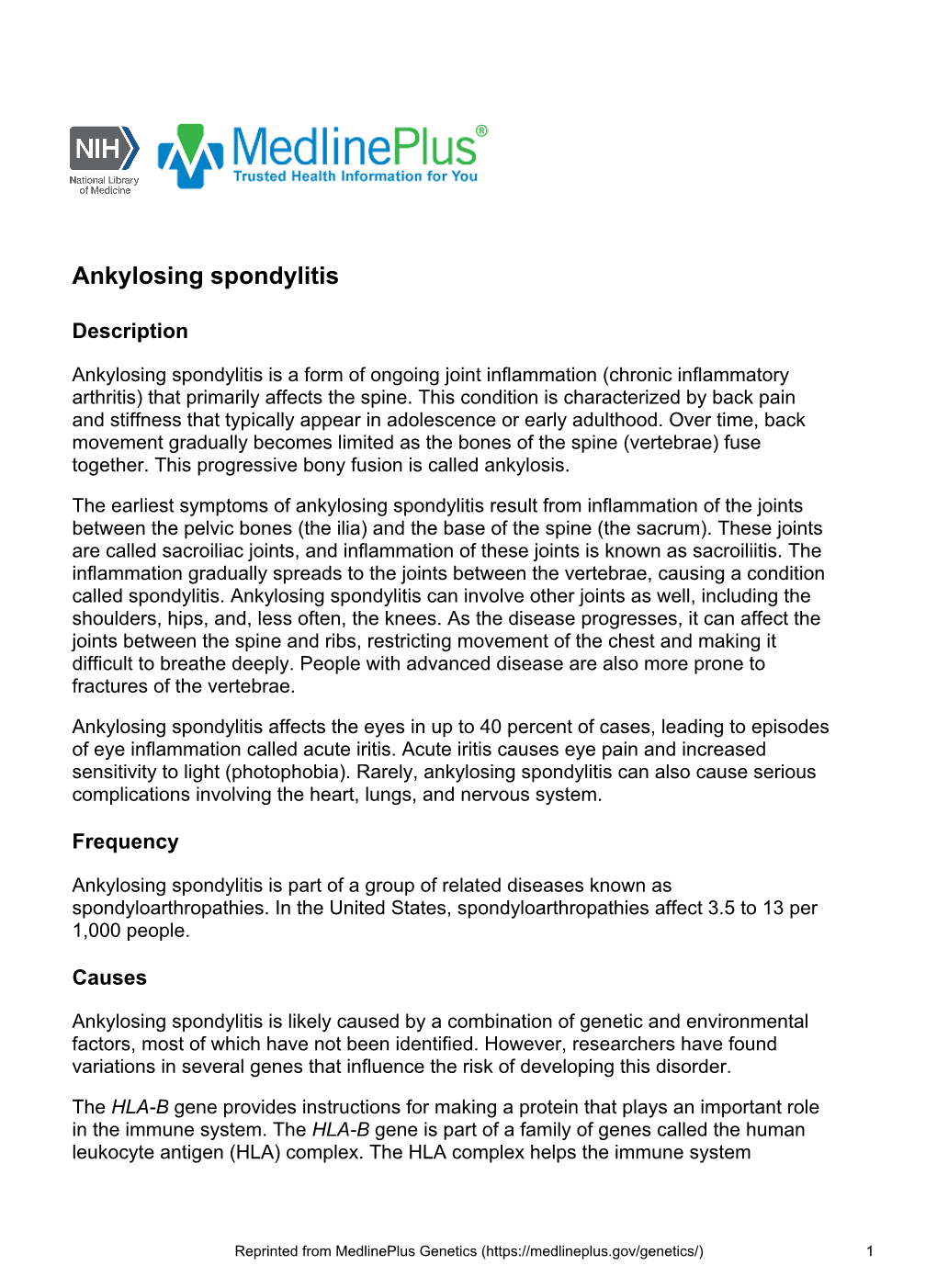 Ankylosing Spondylitis