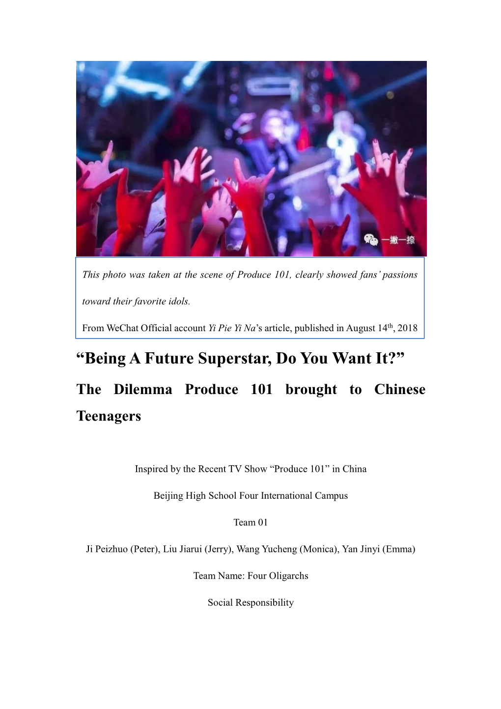“Being a Future Superstar, Do You Want It?” the Dilemma Produce 101 Brought to Chinese Teenagers