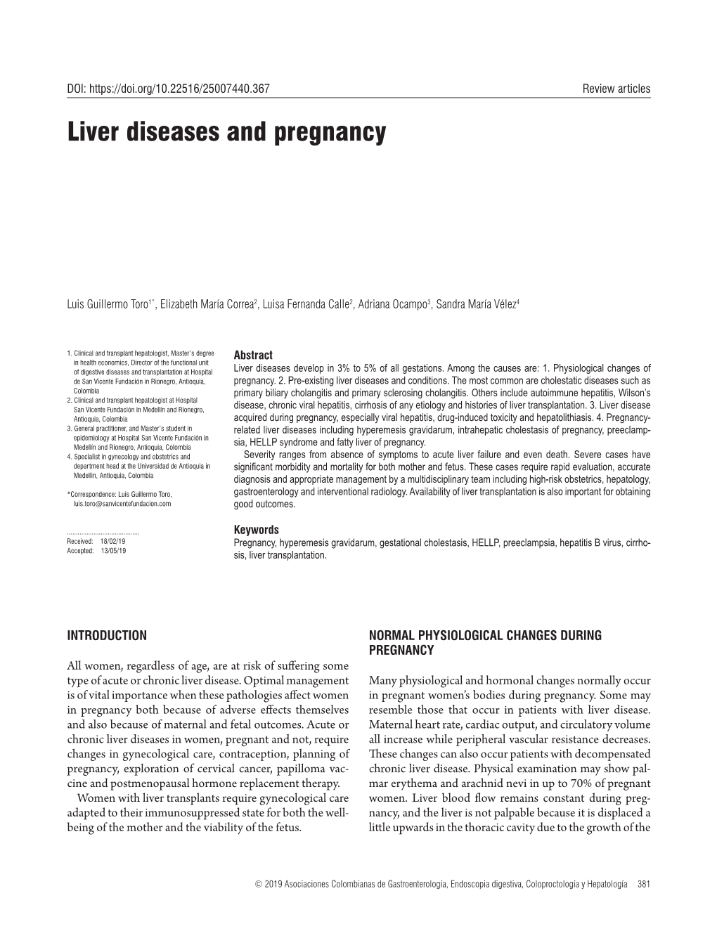 Liver Diseases and Pregnancy