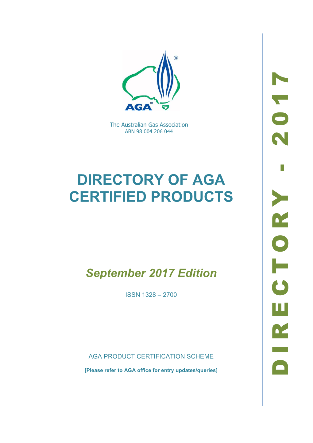 Directory of Aga Certified Products