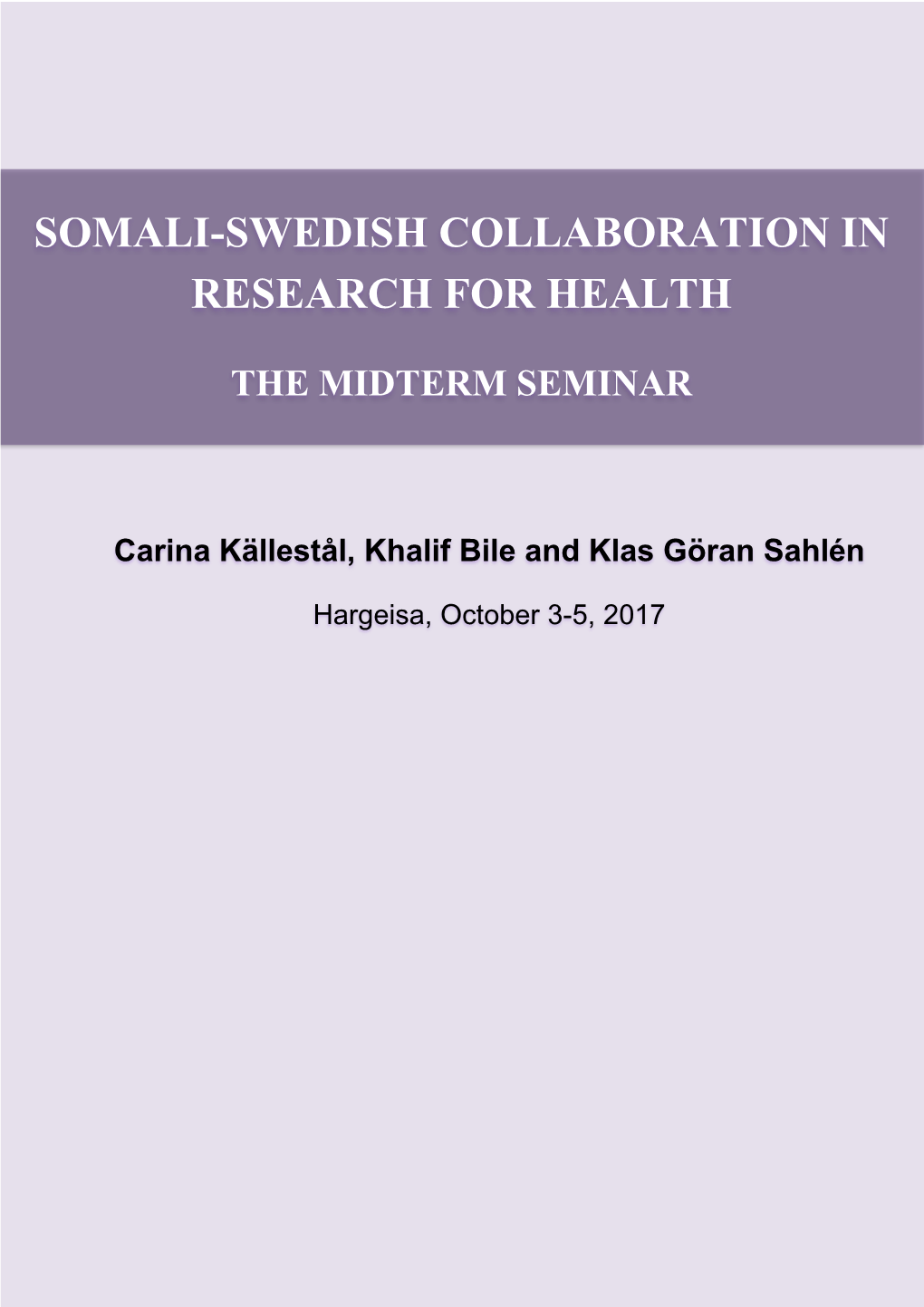 Final Report of the Midterm Seminar